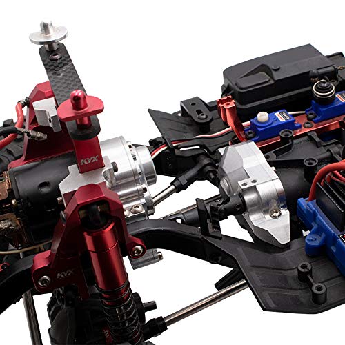 KYX Racing Alloy CNC Machined Front Transmission Gearbox & Front Servo Mount & Battery Tray for RC Crawler Car Traxxas TRX4 TRX6