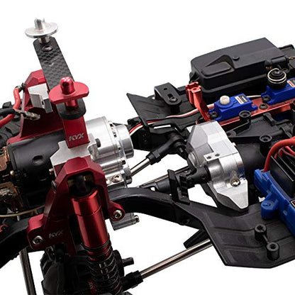 KYX Racing Alloy CNC Machined Front Transmission Gearbox & Front Servo Mount & Battery Tray for RC Crawler Car Traxxas TRX4 TRX6