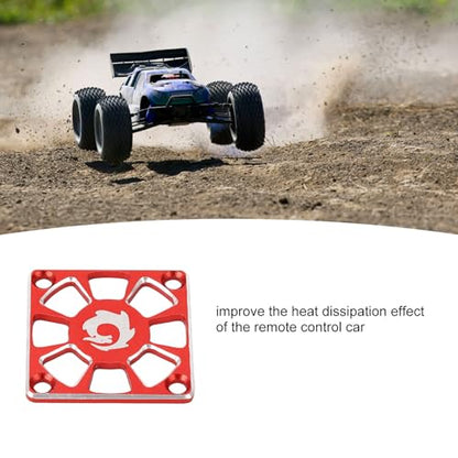 RC Cooling Fan Cover 1.18in Wide Aluminium Alloy Light Sturdy Cool RC ESC Cooling Fan Cover for Replacement (Red)