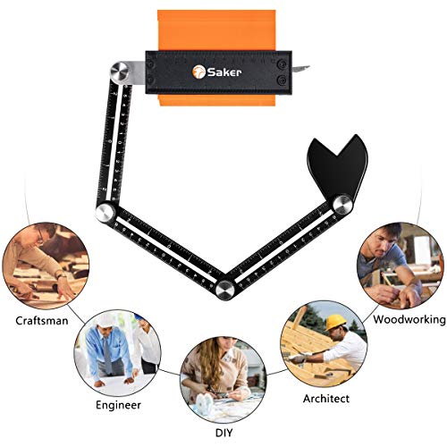 Saker Contour Gauge Profile Tool With Opening Locator- Adjustable Lock -Precisely Copy Irregular Shape Duplicator -Irregular Welding Woodworking Tracing - Must Have Tool for DIY Handyman, Construction - style: Splicing Set