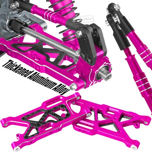 RC Upgrades Part for 1/8 Typhon 6S BLX,Alloy Front Rear Suspension Arms,Turnbuckles Links,Front Knuckles Steering Blocks &Rear Hub Stub Axle Carriers,Wing Mount &Wheelie Bar Set,Pink - color: Pink(1set)