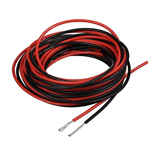BNTECHGO 22 Gauge Silicone Wire red and Black Each 10ft Flexible 22 AWG Stranded Tinned Copper Wire - size: 22 gauge silicone wire 10ft and 10ft