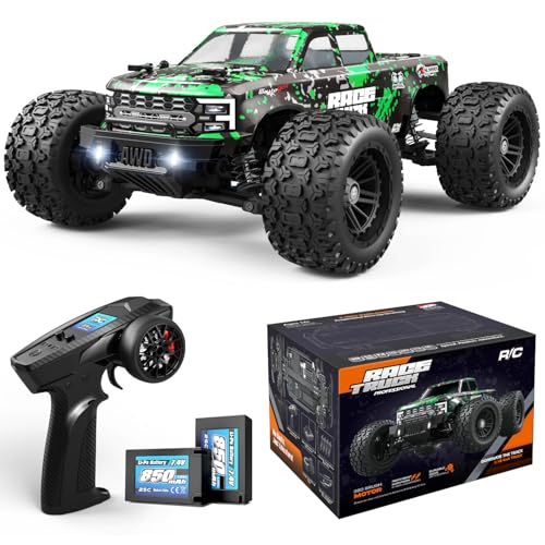 HAIBOXING 18859E 1:18 Scale RC Truck, 4X4 Off-Road Truck High Speed 36km/h | Hobby RTR 2.4GHz Remote Control Car Water-Resistant Electronics Two Li-Po Batteries Extended Playtime RC Cars for Kids&Adults - color: Green