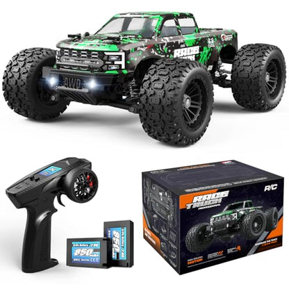 HAIBOXING 18859E 1:18 Scale RC Truck, 4X4 Off-Road Truck High Speed 36km/h | Hobby RTR 2.4GHz Remote Control Car Water-Resistant Electronics Two Li-Po Batteries Extended Playtime RC Cars for Kids&Adults - color: Green