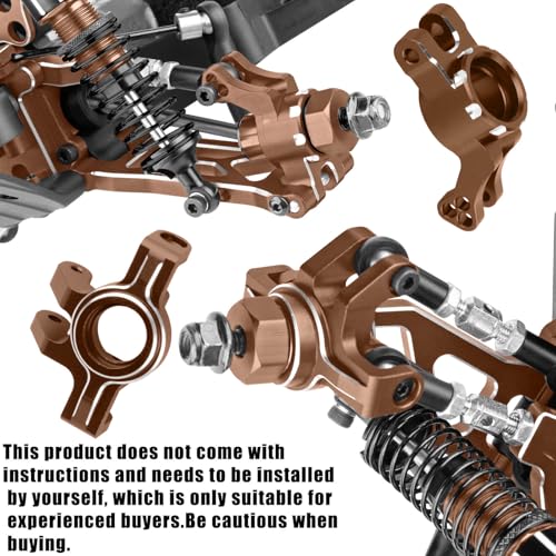 Upgrade Parts for 1/16 Mojave GROM 223S DSC 4X4 RTR,RC Shock& Arms&Drive Shaft CVD&Steering Knuckle Kit&Shock Tower&Adjustable Links&Steering Block&RC Gearbox&Sway Bar Kit,Bronze - color: Bronze(for 1/16)