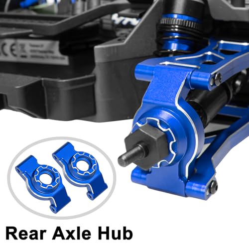 Aluminum 1/16 Suspension Arms Front Rear and Upper Lower Suspension Arms | for Traxxas 1/16 Mini Slash 4X4 BL-2s 108164-1 RC Truck Upgrade, Blue - color: Blue