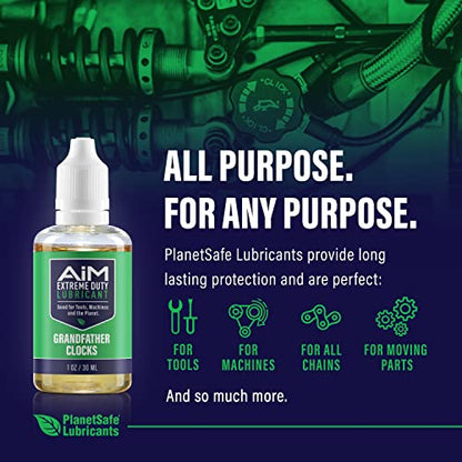 AiM Clock Oil & Cleaning Kit - 1 oz - High-Performance Clock Oil for Grandfather Clocks - Includes Pen Oiler - Essential for Antique Clock Care & Maintenance - Made in the USA - size: 1 oz Clock Oil