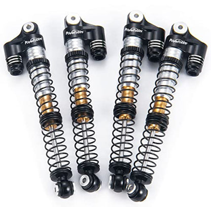 Powerhobby 1/24 Axial SCX24 Aluminum 58mm Long Travel Shocks (Black) - color: Black