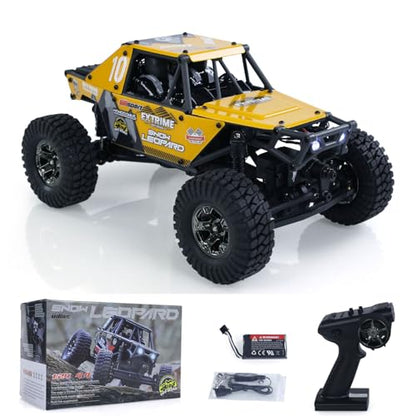 1/24 4x4 UDI RC UCX2405PRO RC Rock Crawler Model Brushless Motor ESC Radio Controlled Off-Road Vehicles RTR Car Battery Hobby Grade Model for Birthday Gift(Yellow) - color: Yellow
