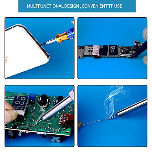 Kaisi S140 Magnetic Insulation Silicone Soldering Mat Magnetic Repair Mat | Heat Resistant Work Mat 932°F for Repair Electronics, Phone, Soldering Iron, Gun, BGA, Workbench, Size: 13.8 x 9.8 inch