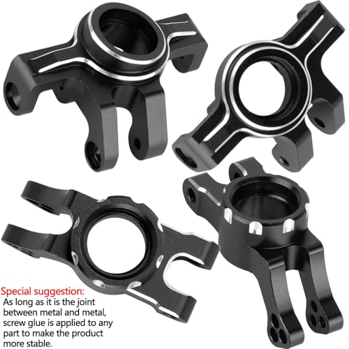 RC Upgrades Parts for 1/16 Mojave Grom 223S DSC 4X4 RTR,1/16 Mojave Grom 4X4 RTR,Front Steering Block Knuckles&Rear Hubs&C-Hubs Caster Blocks Hops Up,Replace ARA330841,Black - color: Black(upgrades Part)