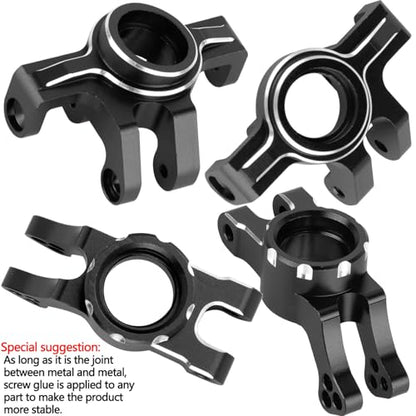 RC Upgrades Parts for 1/16 Mojave Grom 223S DSC 4X4 RTR,1/16 Mojave Grom 4X4 RTR,Front Steering Block Knuckles&Rear Hubs&C-Hubs Caster Blocks Hops Up,Replace ARA330841,Black - color: Black(upgrades Part)