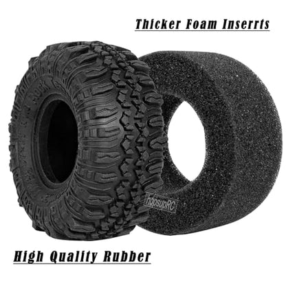 RC Full Brass 1.0in Beadlock RC Truck Tires Wheel Tires Upgrades Part for 1/18 1/24 Trx4m Axial SCX24 RC Crawler,RC Wheels Hops Up(4pcs Black) - style: Style D