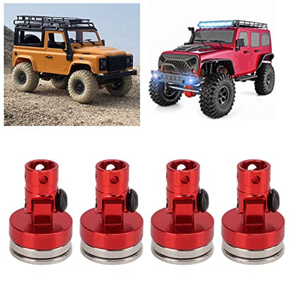RC 1/8 1/10 Magnetic Body Post, Remote Control Car Shell Column, Lightweight Aluminum Alloy Body Post Bracket for SCX10 (Red) - color: Red