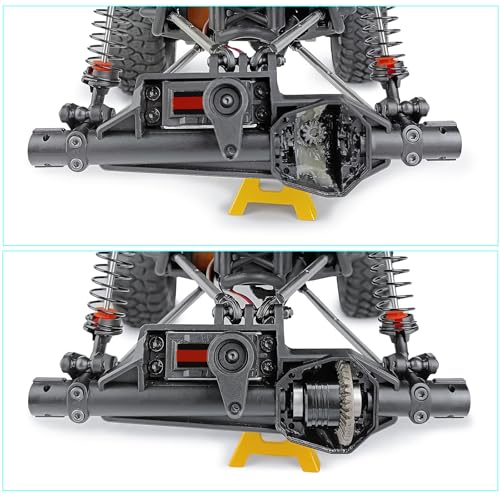 2PCS Aluminum Alloy Axle Diff Gear Case Center Differential Shell | Black Anodizing Diff Housing Cup Compatible with Axial RBX10 AXI03005 1/10 RC Crawler Car Upgrade Parts
