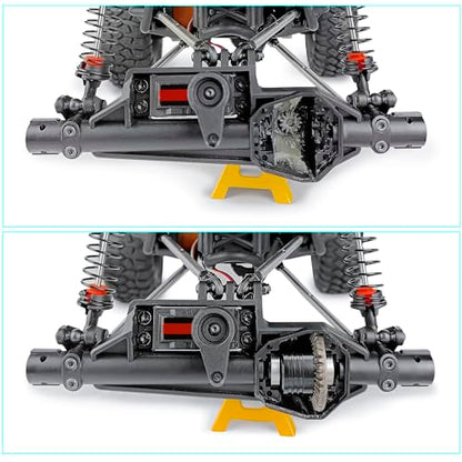 2PCS Aluminum Alloy Axle Diff Gear Case Center Differential Shell | Black Anodizing Diff Housing Cup Compatible with Axial RBX10 AXI03005 1/10 RC Crawler Car Upgrade Parts