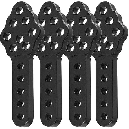 4Pcs Metal RC Car Shock Absorber Mount Adjustable Height Angle Stand Compatible with Axial SCX10 90046 D90 D110 SCX10III 1/10 RC Crawler (Black) - color: Black