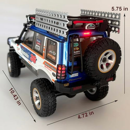 WPLDEWAN RC Rock Crawler RC Truck 4x4 1/18 Scale Remote Control Truck RTR | All Terrain Car Off Road Hobby Climber for Adult with Proportional Control 3 Speed Light System LR1801