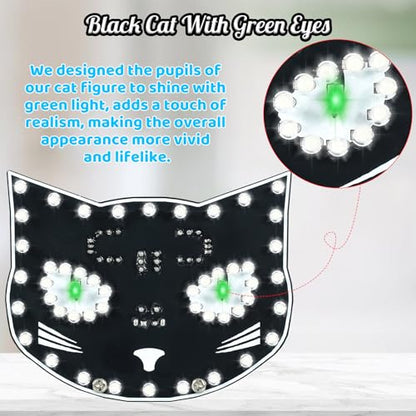 Black Cat Soldering Project, ICSTATION DIY Touch Control LED Cat Soldering Learning Kit With 3 Lighting Modes Brightness Adjustment Soldering Practice Kit for Adults College Students Education