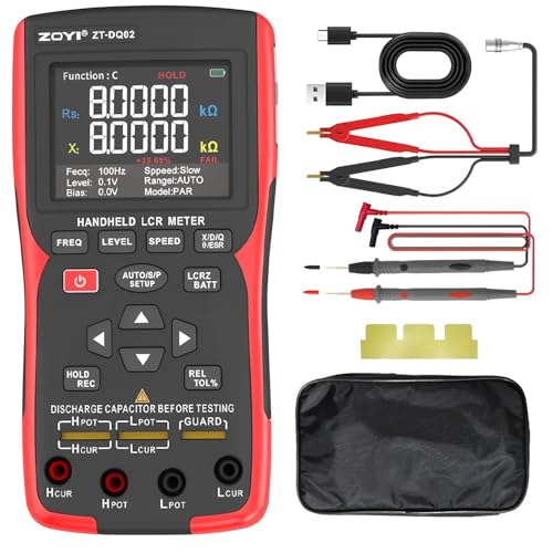 LCR Meter Handheld Digital Bridge Battery Internal Resistance Tester DQ02-2-in-1 High-Precision Capacitance and Battery Tester(DQ02 KitI) - size: DQ02 KitI