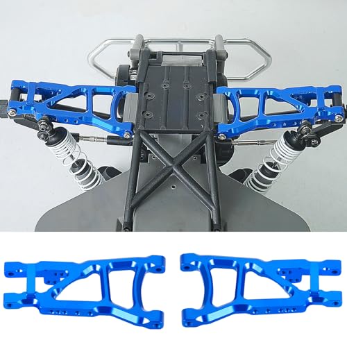 4PCS Aluminum Front & Rear Suspension A-Arms Set Alloy Front Lower Swing Arm Kits Replacement for 1/10 Traxxa Slash 2WD RC Short Course Truck Upgrade Parts