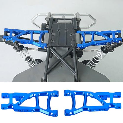 4PCS Aluminum Front & Rear Suspension A-Arms Set Alloy Front Lower Swing Arm Kits Replacement for 1/10 Traxxa Slash 2WD RC Short Course Truck Upgrade Parts
