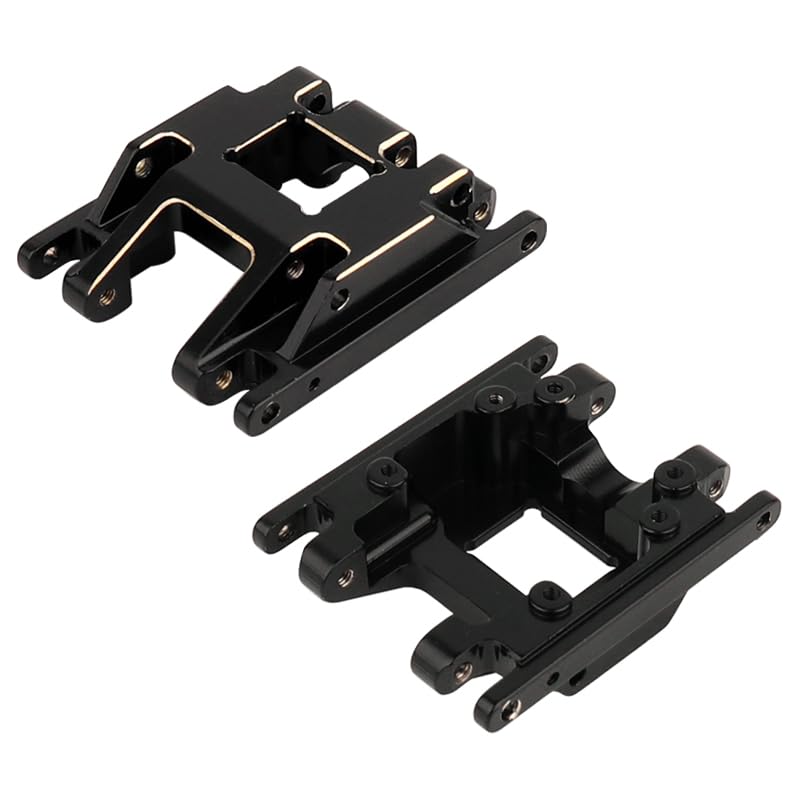 Carbon Fiber Chassis Kit Frame Girder with Brass Skid Plate for 1/18 RC Crawler TRX4M Bronco LCG Upgrade Part (with Skid Plate)