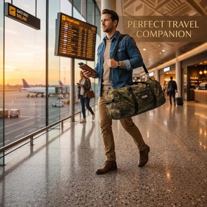 Heavy Duty Cargo Duffel Large Sport Gear Drum Set Equipment Hardware Travel Bag Rooftop Rack Bag - color: Camouflage, size: 42" x 20" x 20"