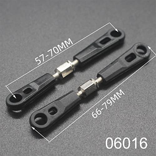 2Pcs 06016 Steering Link/Front/Rear Upper Link RC HSP for 1/10 Original Part Buggy,for a Variety of Models