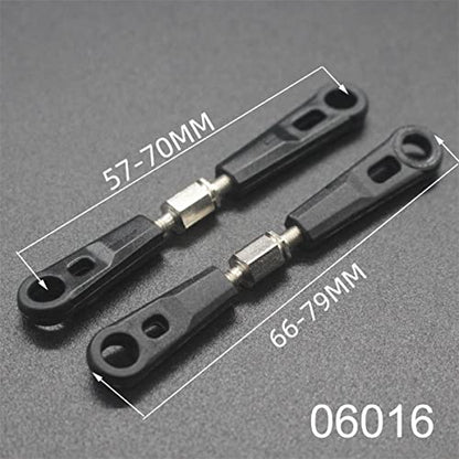 2Pcs 06016 Steering Link/Front/Rear Upper Link RC HSP for 1/10 Original Part Buggy,for a Variety of Models
