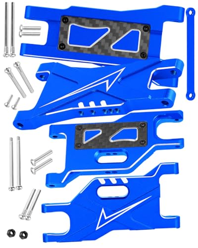 Aluminum for Upgrades Parts 1/10 Slash 2WD VXL/Slash 2WD,Front&Rear Suspension A Arms w/Tie Bar (Only for Slash) Hops Up,Navy Blue - color: Navy Blue(for 1/10)