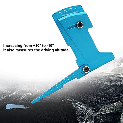 Ruler Shunting Tool for 1/8 1/10 RC Car Model, Aluminum Alloy Adjustable Gauge Tool with ±10° Camber Measurement and 15mm Height Adjustment for On - Road Off - Road RC Vehicles