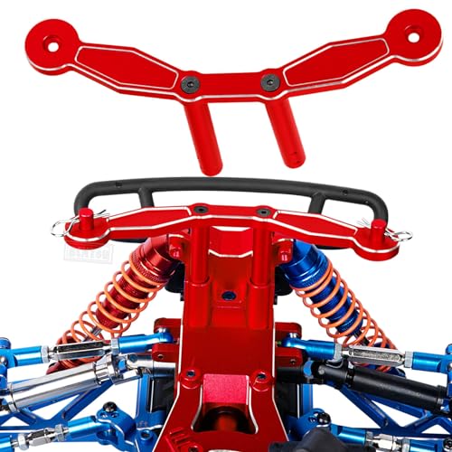 Aluminum Front & Rear Body Mounts Upgrades Part for 1/10 Senton 3S Blx/Senton Mega 550,Alloy Front & Rear Body Mounts Hops Up,Red