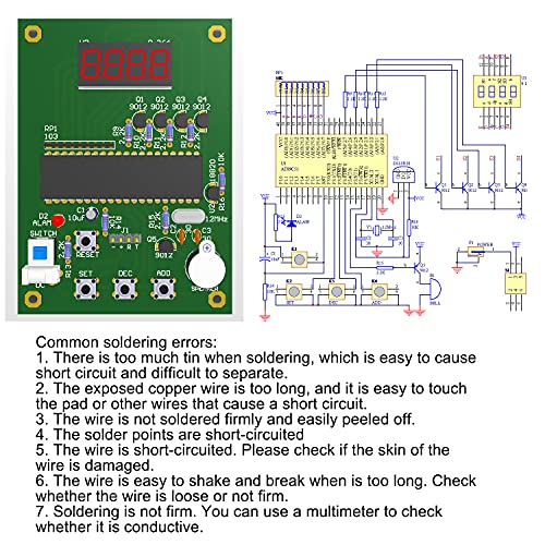 DIY Soldering Practice Kits DS18B20 Temperature Sensor Module DIY Electronic Kits Soldering Project Kit 0-99 ℃ (32℉-210℉) Dingdong Store