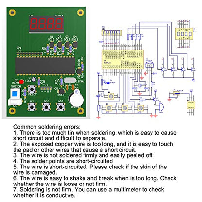 DIY Soldering Practice Kits DS18B20 Temperature Sensor Module DIY Electronic Kits Soldering Project Kit 0-99 ℃ (32℉-210℉) Dingdong Store