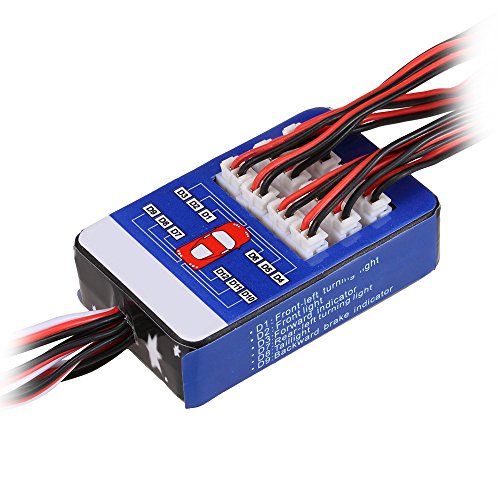 12 LED RC Lighting Kit for Steering/Brake/Smart Simulation Flash RC Lights for 1/10 Scale Models RC Car Yokomo Tamiya HSP HPI AXIAL RC4WD Traxxas | RC Car LED Lighting Kit for Yokomo Tamiya HSP HPI AXIAL RC4WD Traxxas 1/10 RC Car Steering/Brake/Smart Simu