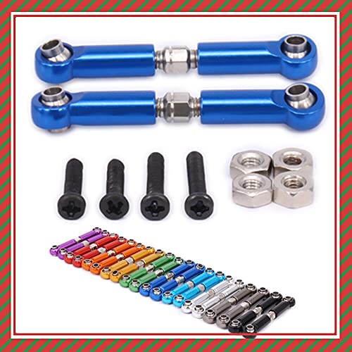 Replacement Part For 2PCS Front Upper Suspension Arm 44-55mm Tie Rod For Rc Hobby Model Car 1-12 12428 12423 Upgraded Parts Desert Buggy - (Color: Dark Blue) - color: Dark Blue