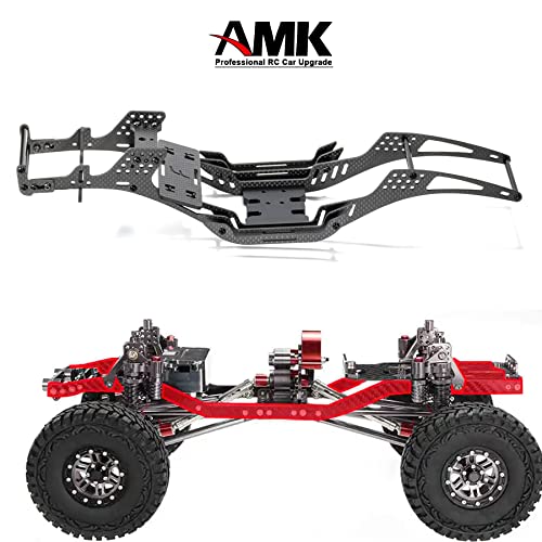 RC Chassis Kit Frame Girder LCG Carbon Fiber for 1/10 RC Rock Crawle, Gen3 Carbon Fiber LCG Chassis Rails Kit, Lightweight Thickened Cheater Rigs Frame Rails for 1/10 RC Rock Crawler Axial SCX10