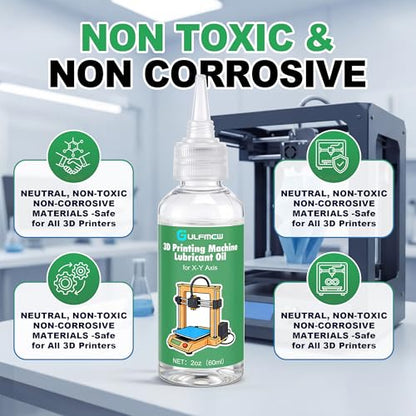 60ml 3D Printer Lubricating Oil Compatible with Bambu lab | Bearing Lubricant for X-Y Axis, 3D Printer Lube Compatible with Bambu lab X1C/A1/A1 mini/P1S/P1P Accessories