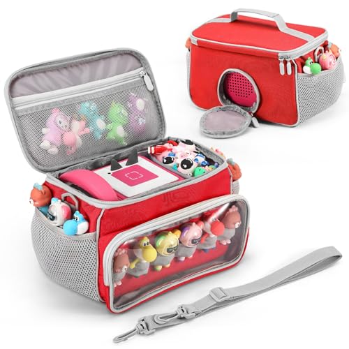 PISOSN Portable Carrying Case Compatible with Toniebox Starter Set and Tonies Figurines, Carrying Bag for Toniebox 2 & Accessories (Red) - color: Red