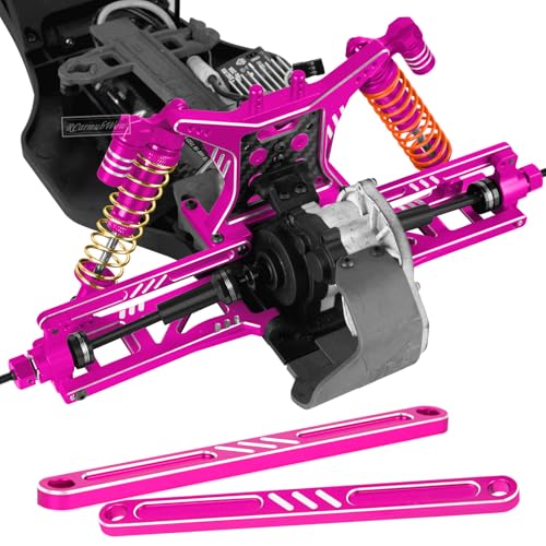 RC Upgrades Part for 1/10 ECX 2WD Series RC Car,Alloy Adjustable Turnbuckles Camber Links,Suspension Arms,Left Right Caster Blocks,Front Steering Block,Rear Stub Axle Carriers,Pink - color: Pink(1set)
