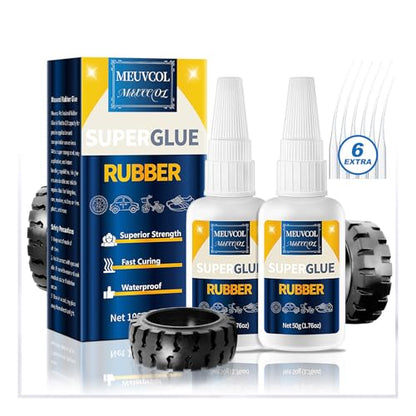 Rubber Glue,100g Super Glue for Rubber, RC Tires, Seals, Gaskets, Shoe Soles, Hose, Rubber Adhesive Heavy Duty, Waterproof, Motorcycle Handlebar Grip Glue for Automotive Parts, Bike Tires - size: 100g