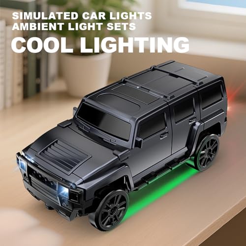 1:64 Scale Mini RC Drift Car with Gyro Full Proportional RTR 2.4Ghz Remote Control with RGB Lights (07-Black) - style: 07-Black