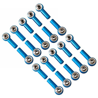 Aluminum M3 Link Rod End Ball Joint CW CCW for 1/10 RC Car Crawler Buggy(Pack of 20pcs)