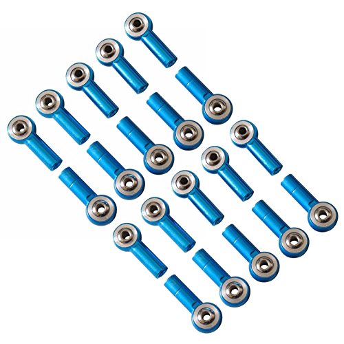 Aluminum M3 Link Rod End Ball Joint CW CCW for 1/10 RC Car Crawler Buggy(Pack of 20pcs)