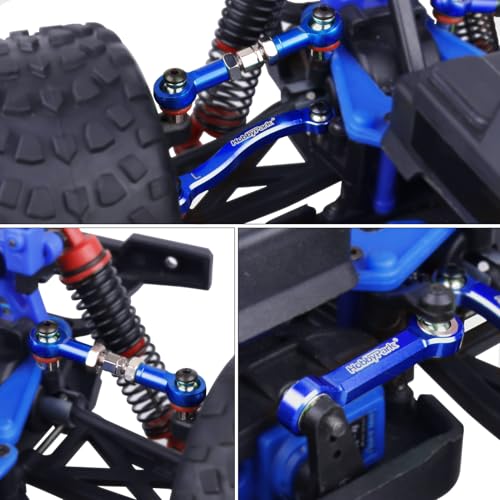 Hobbypark Metal Turnbuckle Aluminum Camber Links Toe Links with Rod Ends Steering Linkage Set for Traxxas 1/18 LaTrax Teton Upgrades Desert Prerunner, Replace 7636 (Navy Blue) - color: Navy Blue