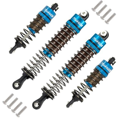 1/10 70MM 95MM RC Oil filled Shock Absorbers kit for Tamiya TT-02B DT-02 DT-03 1/10 Buggy Car Upgrades Parts (Blue) - color: Blue
