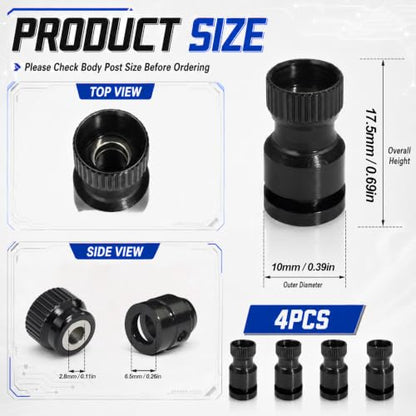 4PCS Magnetic RC Body Shell Mount Column Hole Locator for Tamiya SCX10 TRX4 | CNC Aluminum Locator Accurately Marks Post Positions For 1/10 Drift Crawler Touring Body Shell Mounting for Axial MST HPI HSP