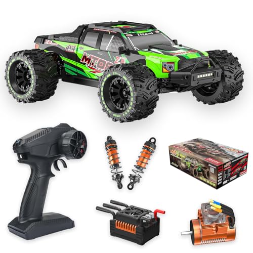 ZD Racing MT09 1/9 4WD Brushless Monster Truck RTR RC Vehicle – 3S/4S Compatible, 65+ km/h High Speed, Full Metal Chassis, Reinforced Drivetrain, Extreme Off-Road RC Car -Green