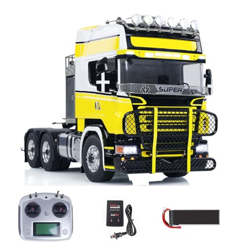 1/14 6x6 RC Tractor Truck Metal Chassis G-6181 Equipment Rack Cars Model Light Sound System Motor Servo ESC Hobby Grade Model for Adult(RTR-Edition)